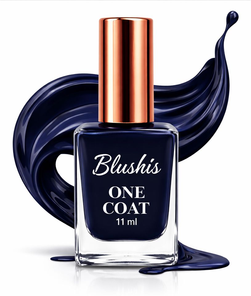 One Coat Matte Nail Paint – Smooth | Grey Finish | Long Lasting | Quick Dry| Navy Blue-image-11