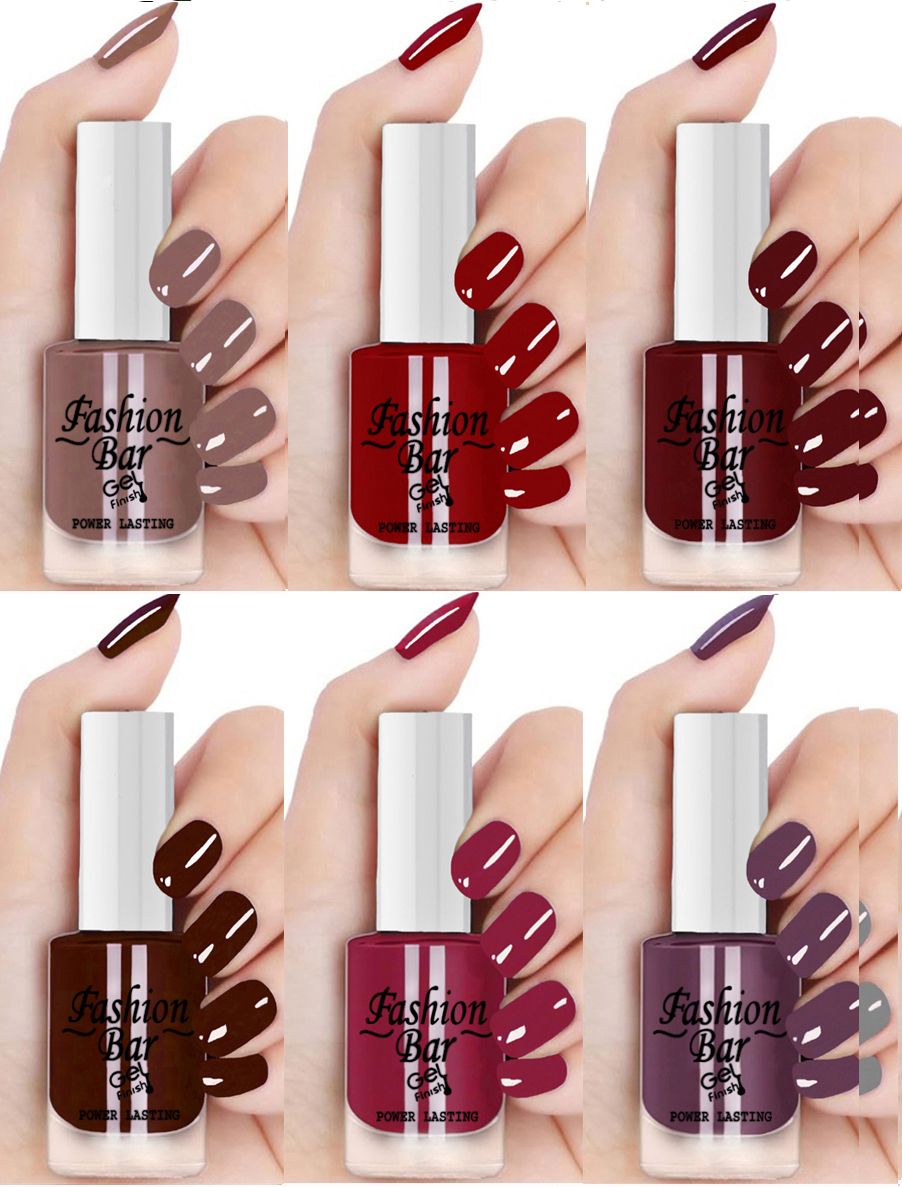 Quick Dry GEL Shine Nail Polish Combo Set for Women & Girls 2235 Multicolor