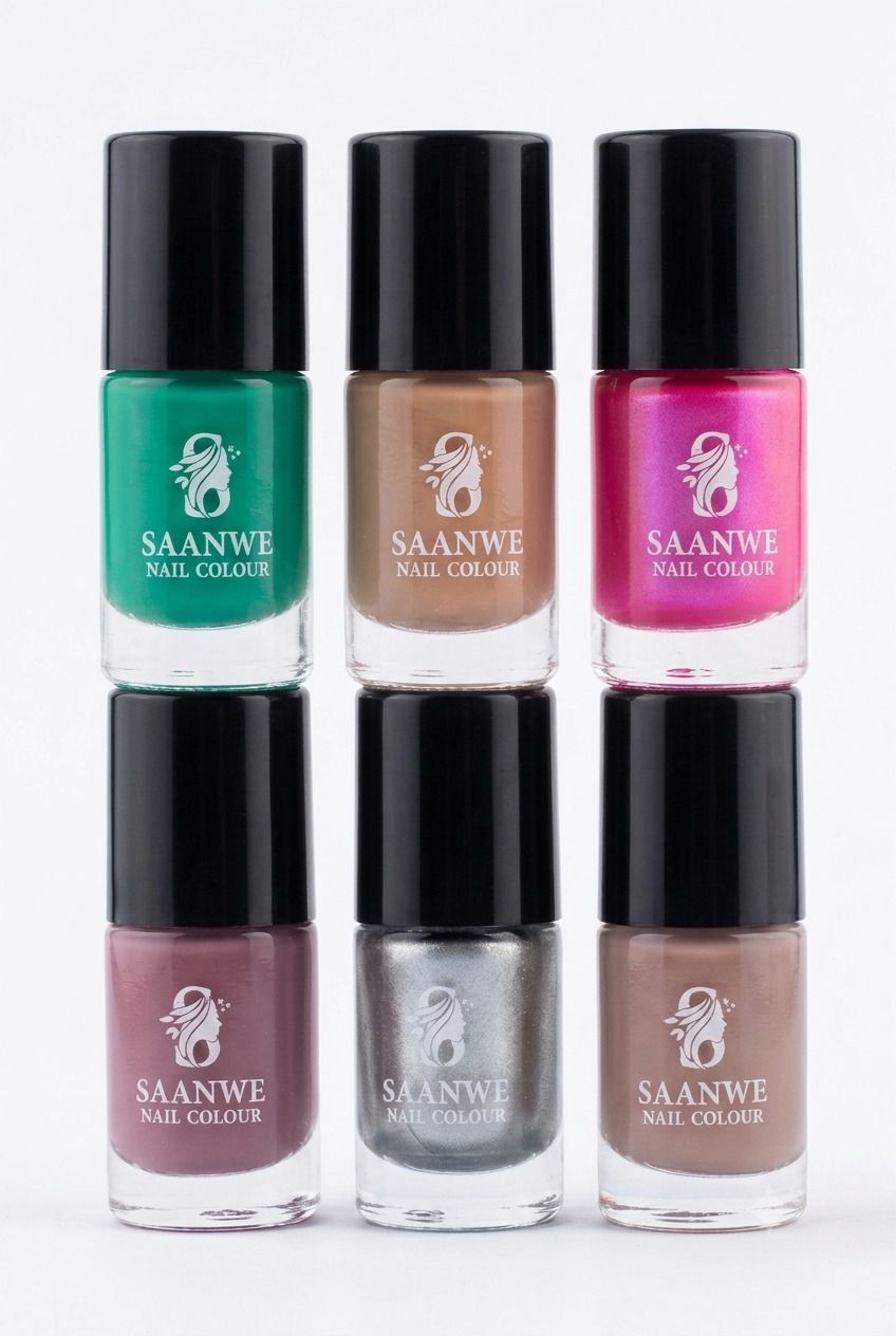 saanwe Evening Collection Gel Nail Polish Set pack of 6 Multiple-picture-34
