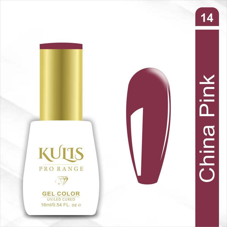 UV Gel Nail Polish 16ml Brush Cap Bottle | Pro Range UV Lamp Cured Gel Color K14 Color: China Pink-image-41