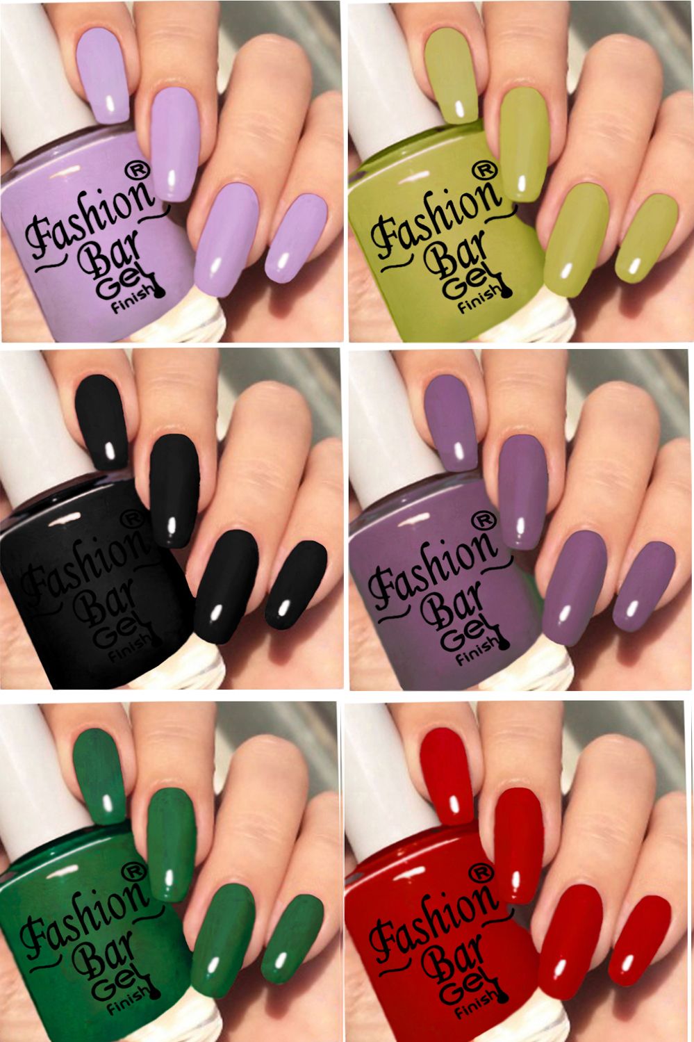 fashion bar Quick Drying Long Lasting High Shine Nail Polish For Women and Girl T764 Multicolor-picture-24