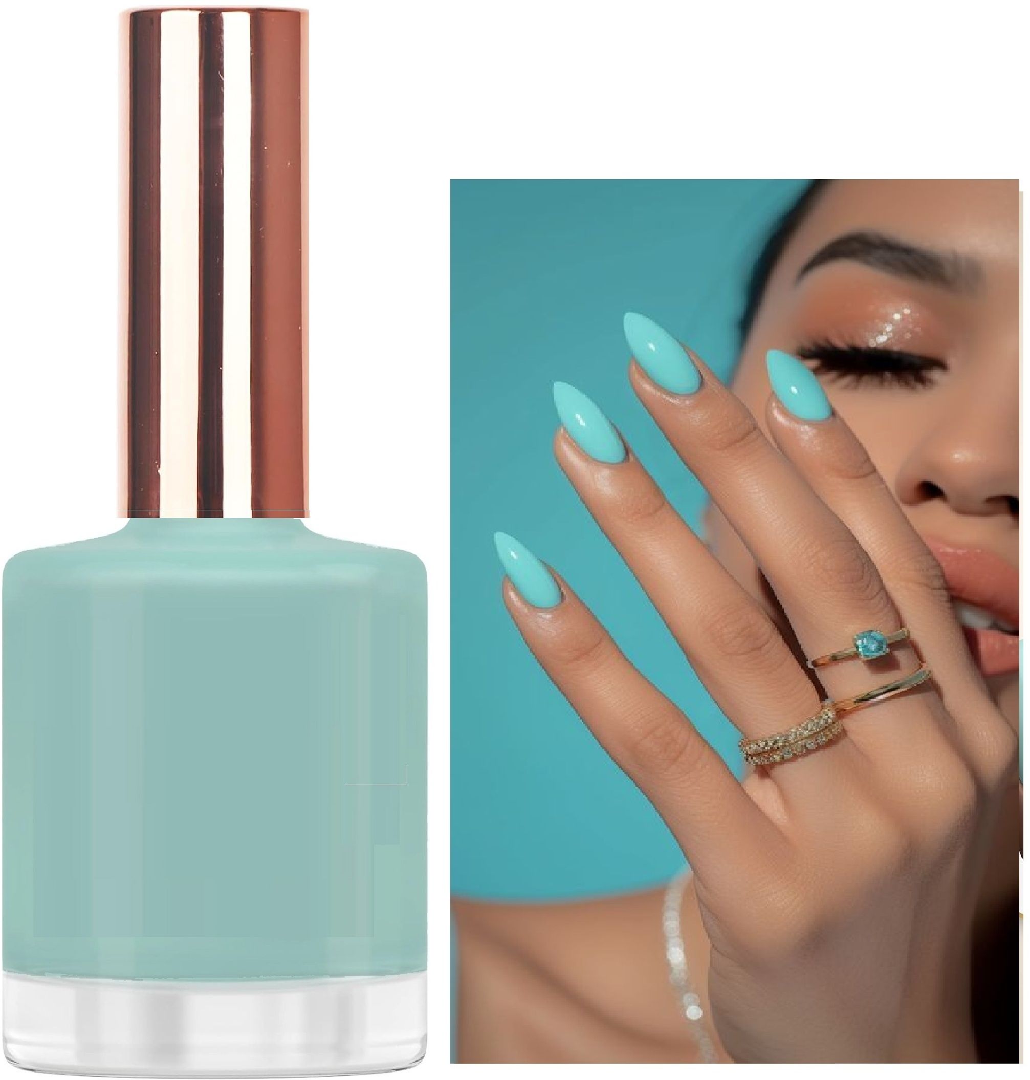 gabbu Nail Paint HD Shine Quick Drying Long Stay Sky blue SKY BLUE-picture-15