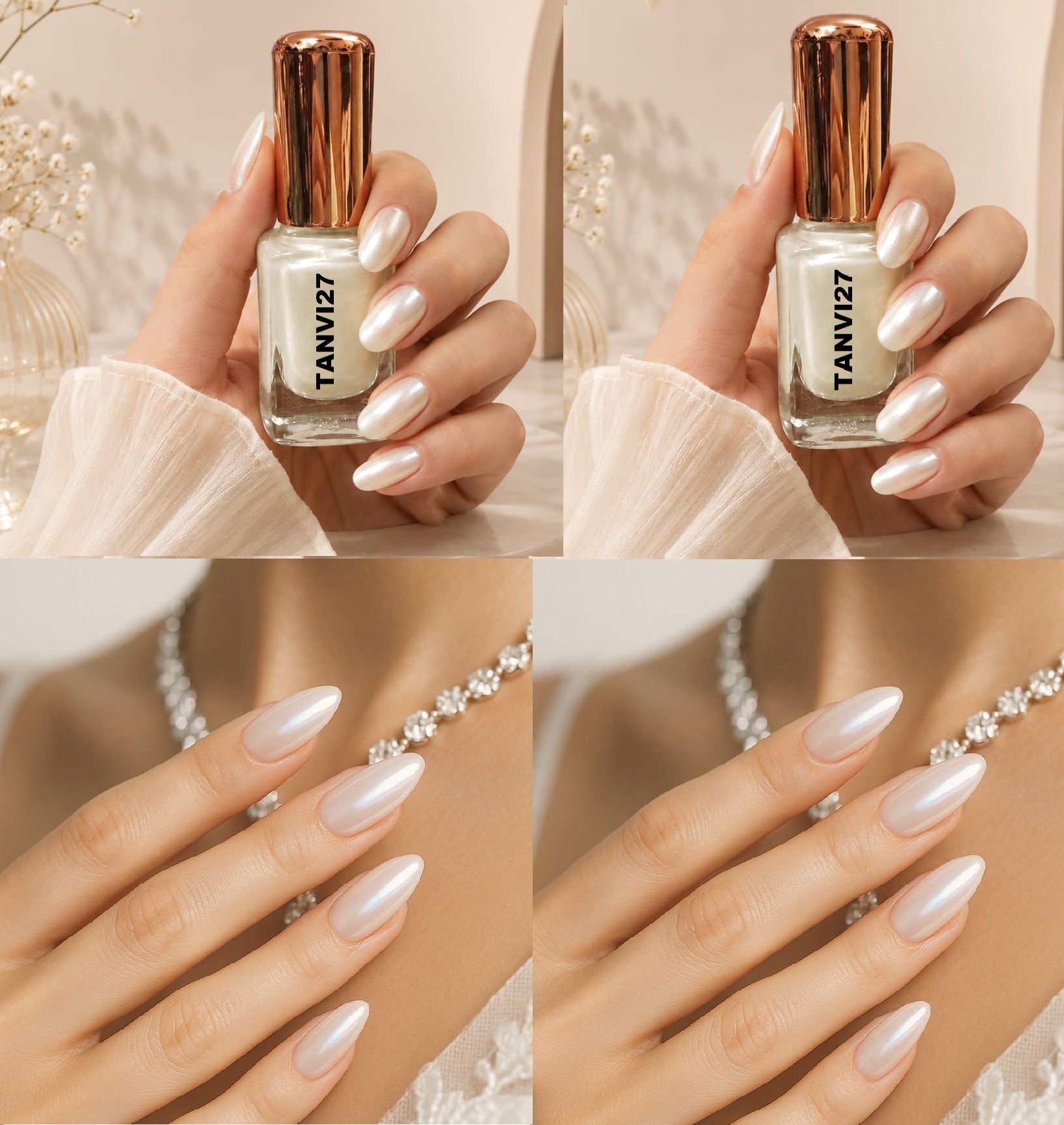 PEARL WHITE NAIL POLISH/WATER PROOF/LONG LASTING PEARL WHITE-image-28