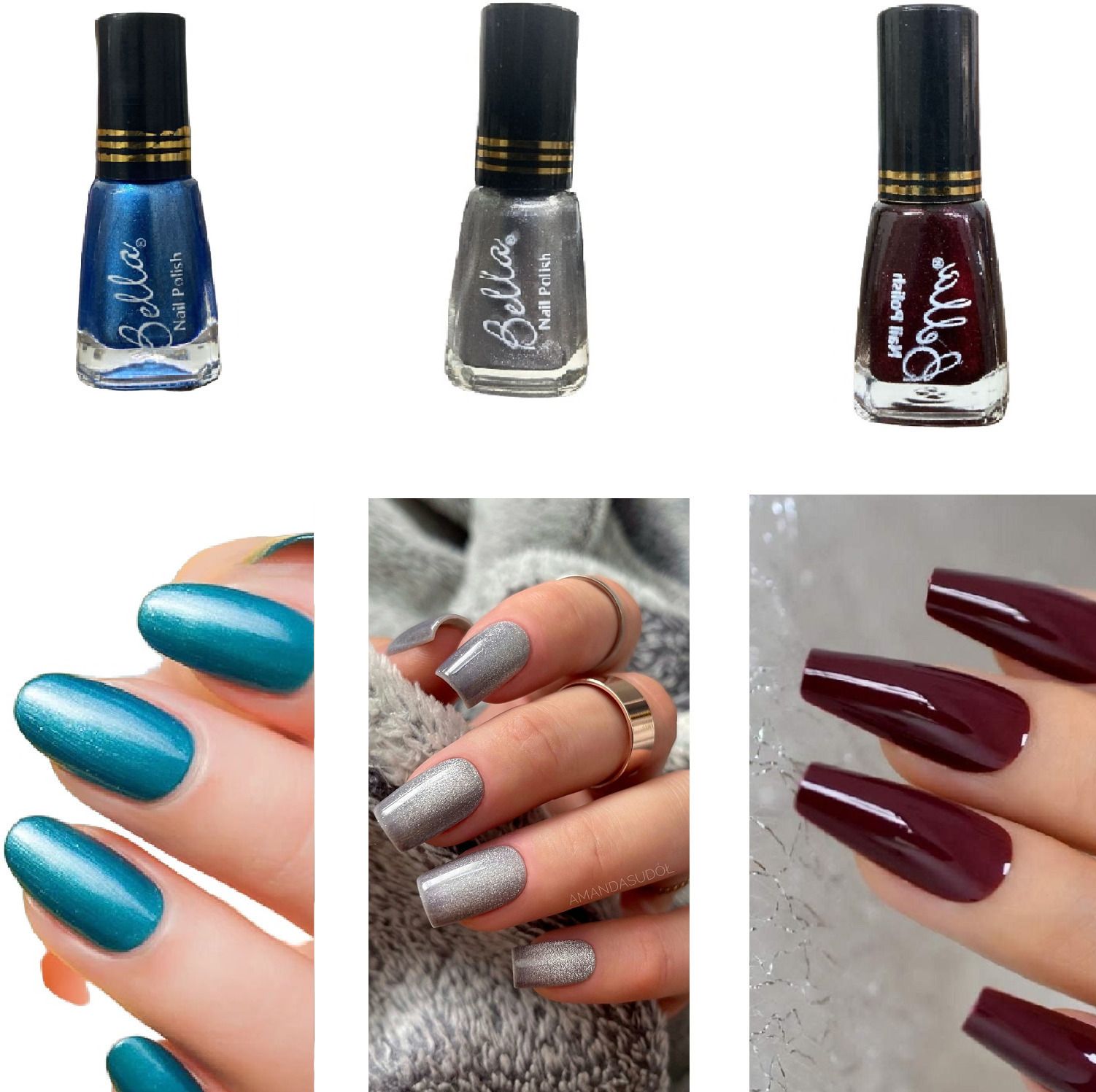 HD Color Nail Polish Combo Offer Blue, Silver, Maroon-image-12