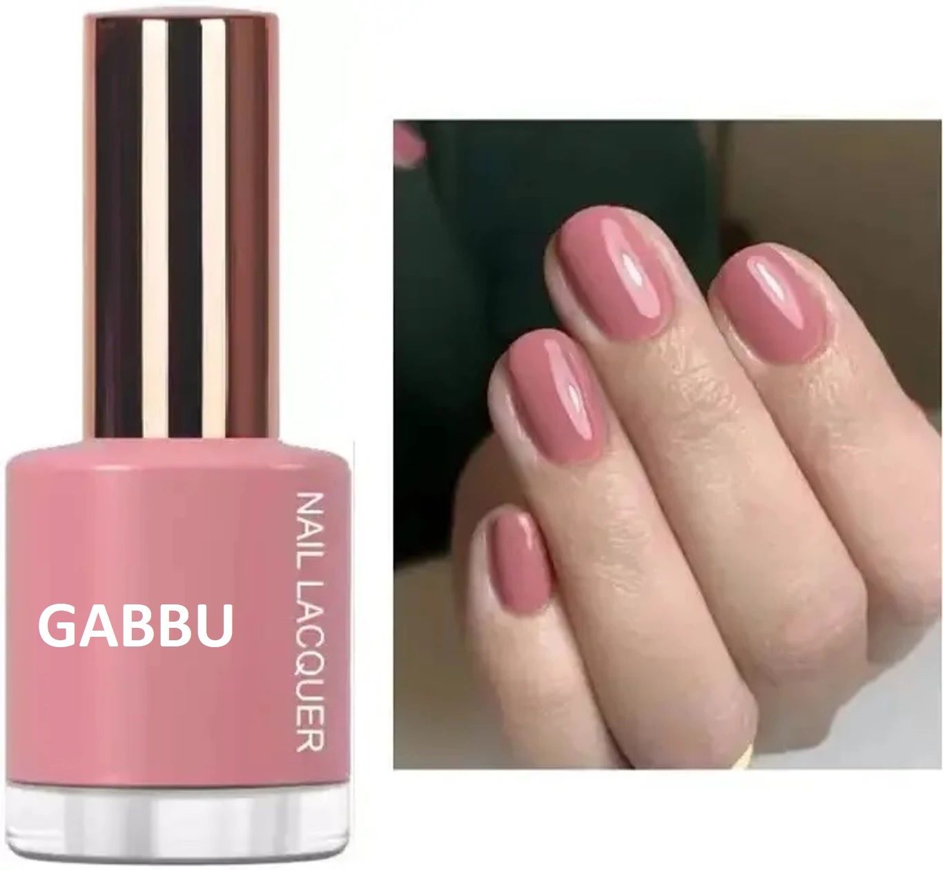 gabbu Nail Polish, No Toxin Nail Lacquer, Long Lasting, Chip Resistant Nude Pink-picture-39