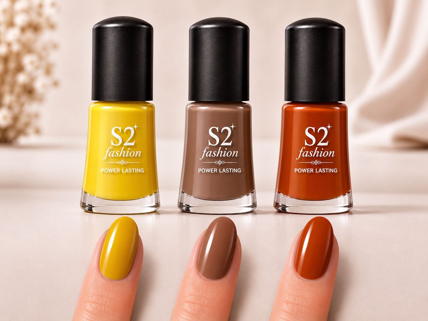 3 Pc Combo Glossy Nail Polish Set | Long Lasting | Quick Dry | Gloss Aura Multicolor-image-18