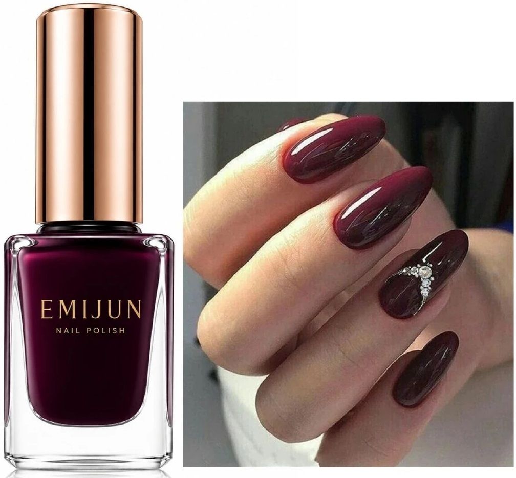 emijun SET 1 MAROON NAIL POLISH MAROON-picture-23