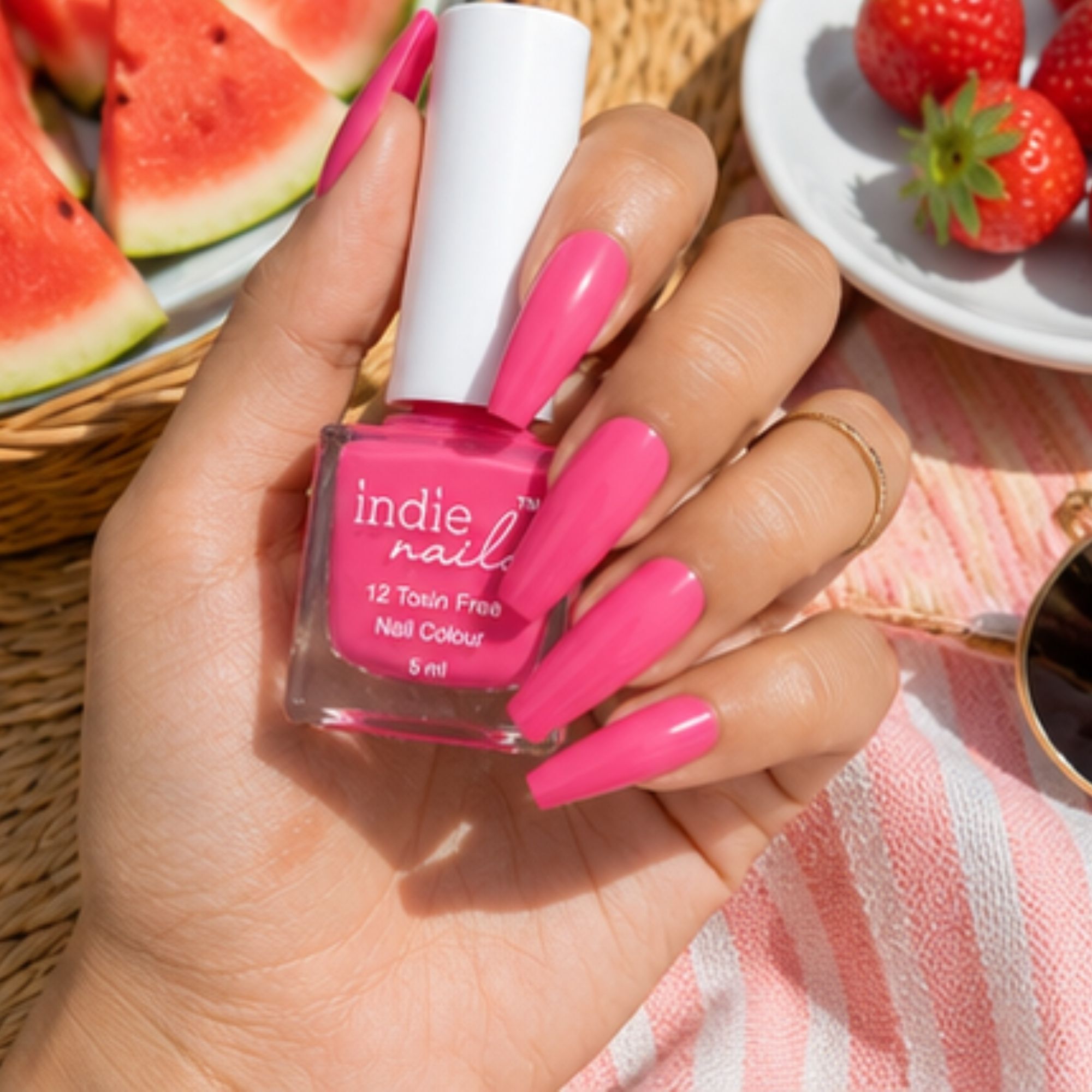 Nail Paint Rosy Pink Nail Polish for Women 12 Toxin Free Quick Dry Long Lasting Rosy Pink Vegan Nail Polish-image-28