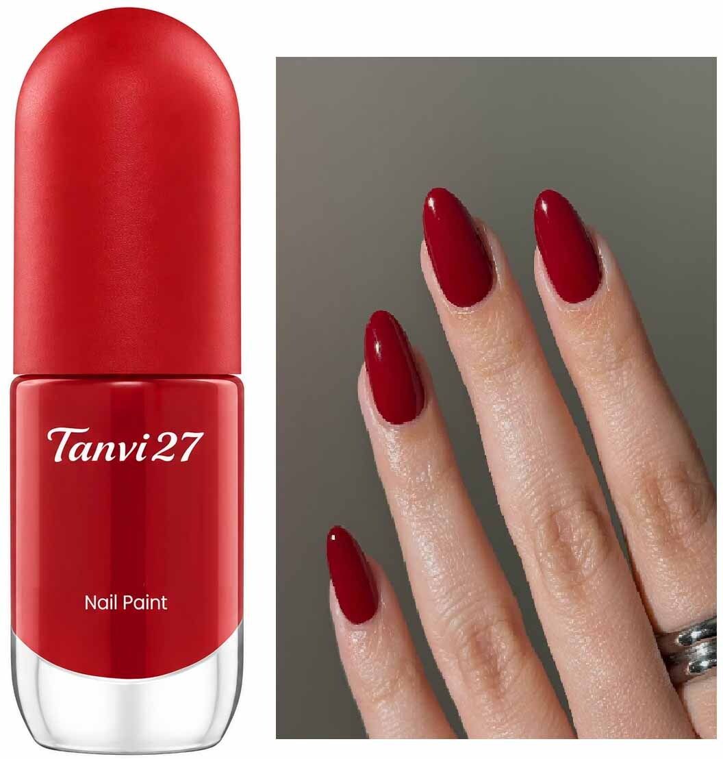 Nail paint Quick Dry Long Lasting red Nail Polish Dusky peach-image-0