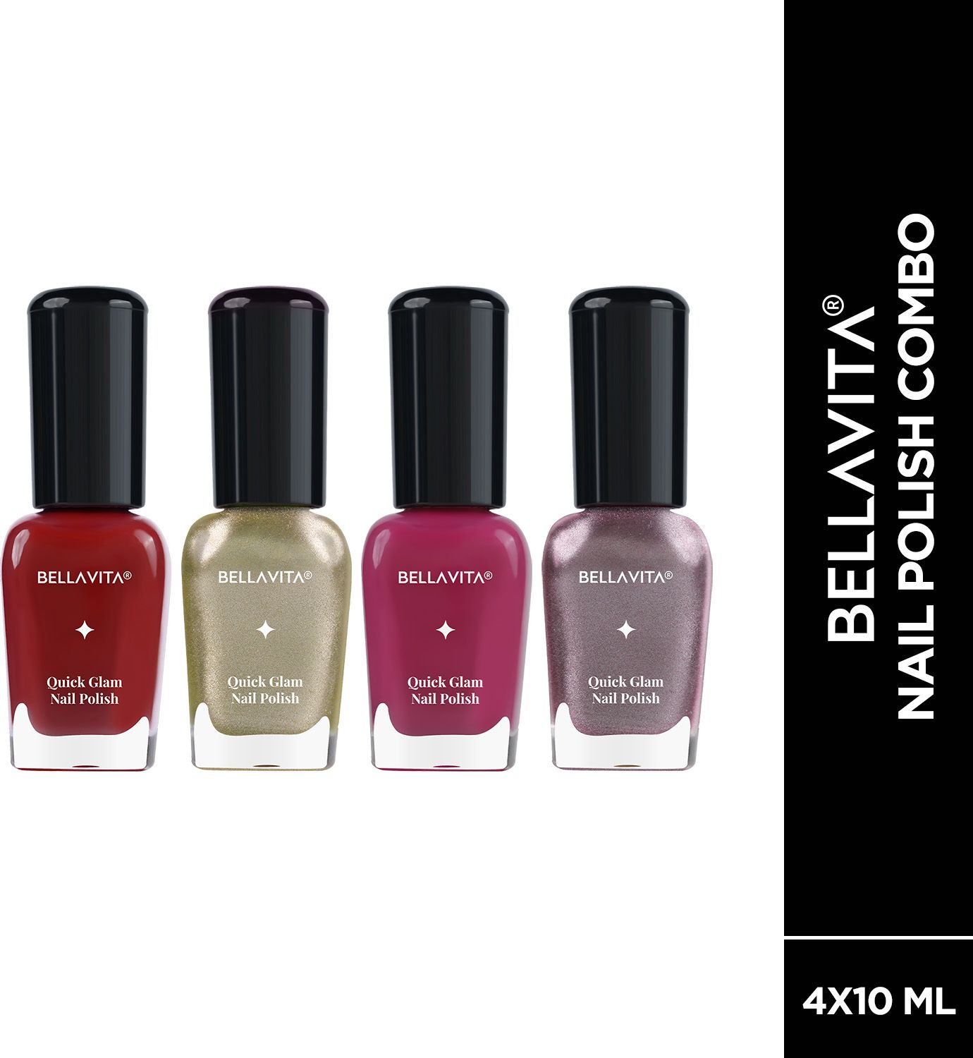 bellavita Bold Blings Nail Polish Set for Women 4*10 ML (BLUSH, WINE SPILL, GIRL DINNER, BIRTHDAY SUIT)-picture-11