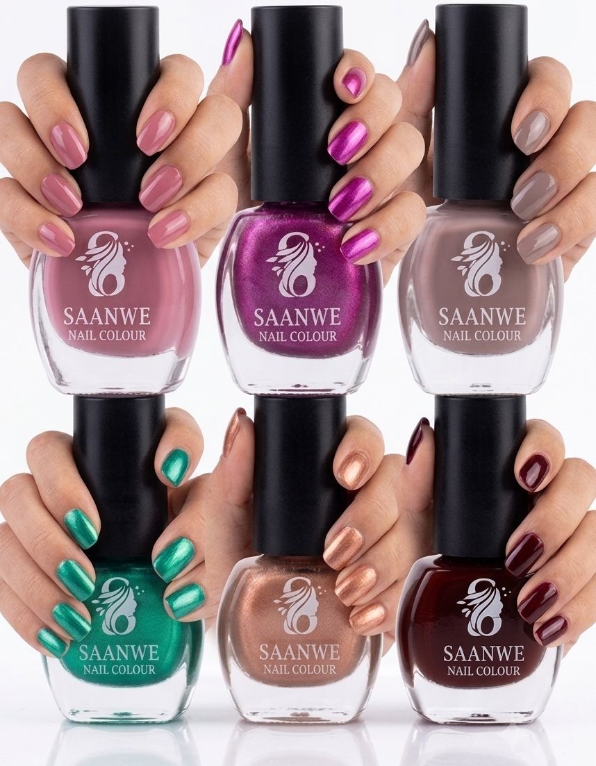 saanwe Trendy quick dry pack of 6 nail polish super Multiple-picture-15