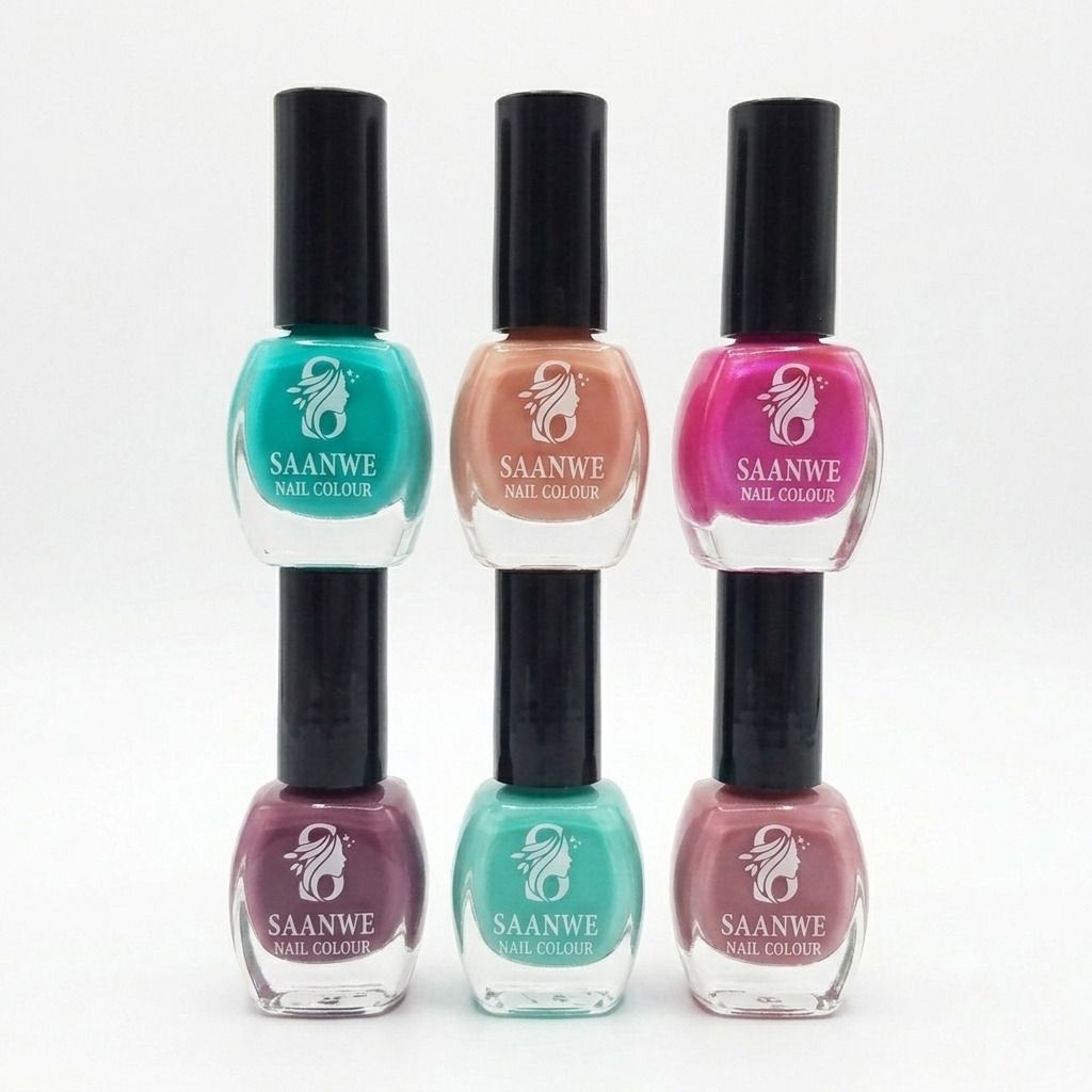 saanwe Super long lasting quick dry pack of 6 nail polish Multiple-picture-44