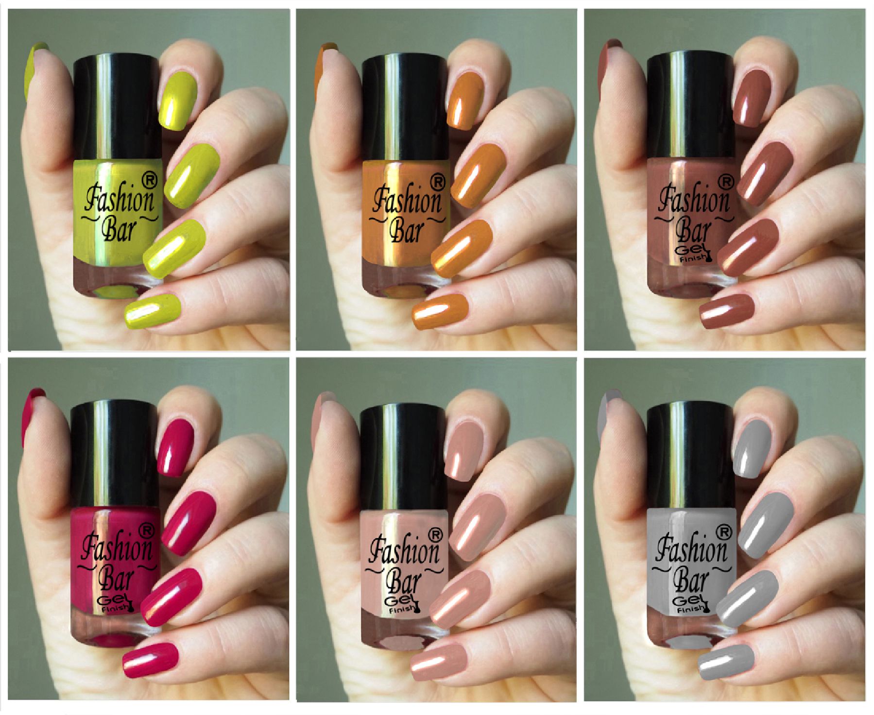 fashion bar Everyday Glam Regular Gel Nail Polish Combo Set Y428 Multicolor-picture-11