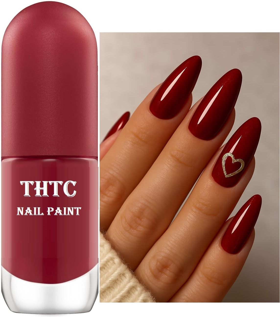 thtc Quick Dry Nail Enamel – High Shine Nail Polish STELLAR RED-picture-31