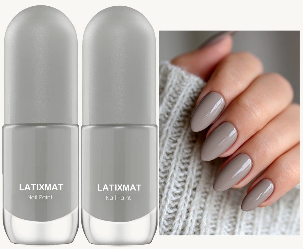 gabbu Grey-Quick Drying Formula-Long Lasting Nail Polish for Women GREY-picture-24