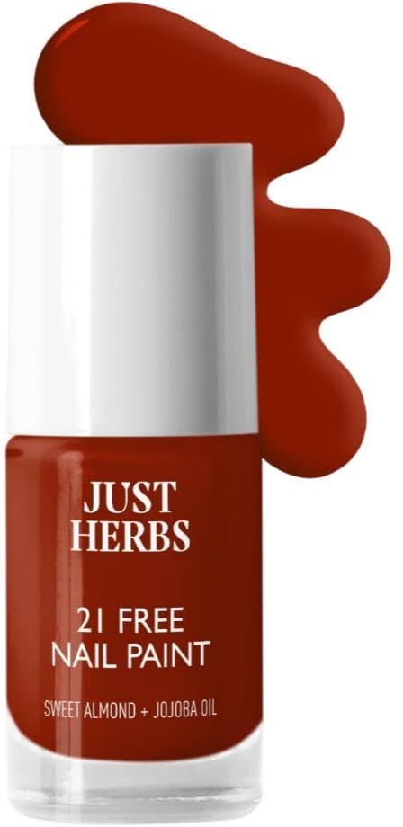 just herbs Nail Polish 12 Chemical Free Formula Quick Dry Glossy & Long Lasting Nail Paints Chai Latte-picture-11