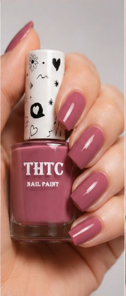 thtc Best glossy finish Basic pink High Shine Nail Color nail paint basic pink-picture-30