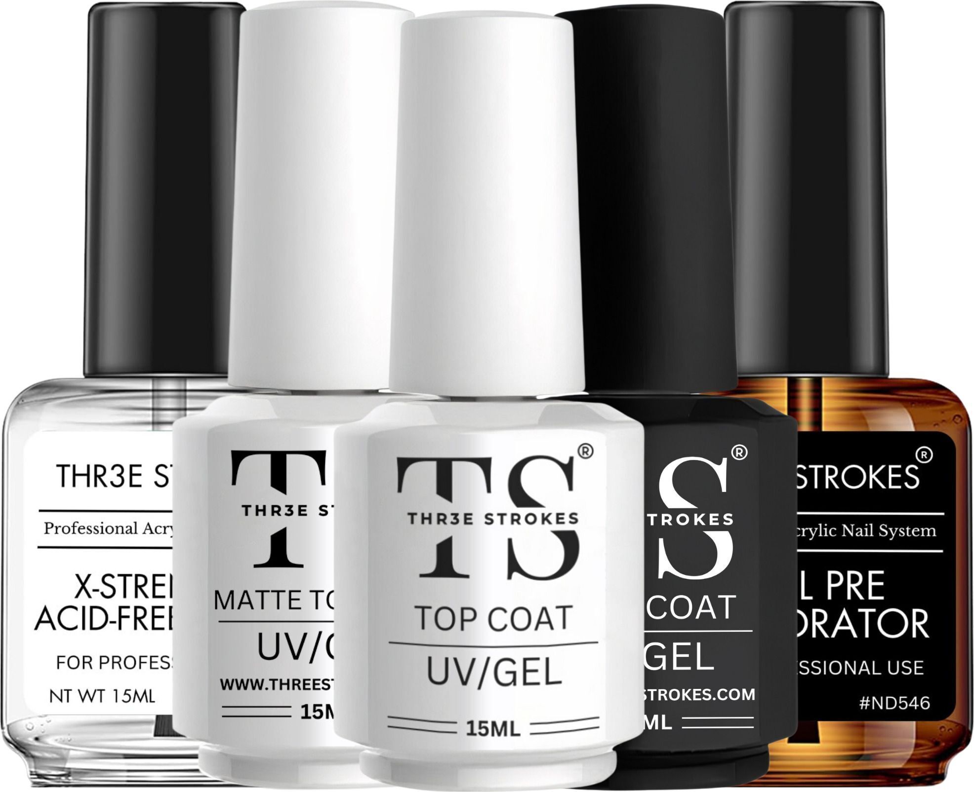 Acid Free Acrylic Nail Supplies Primer Glossy Gel Nail Polish Top Coat Starter Kit, Nail Dehydrator & Primer w/ Gel Top, Base & Matte Coat Set UV LAMP REQUIRED-image-26