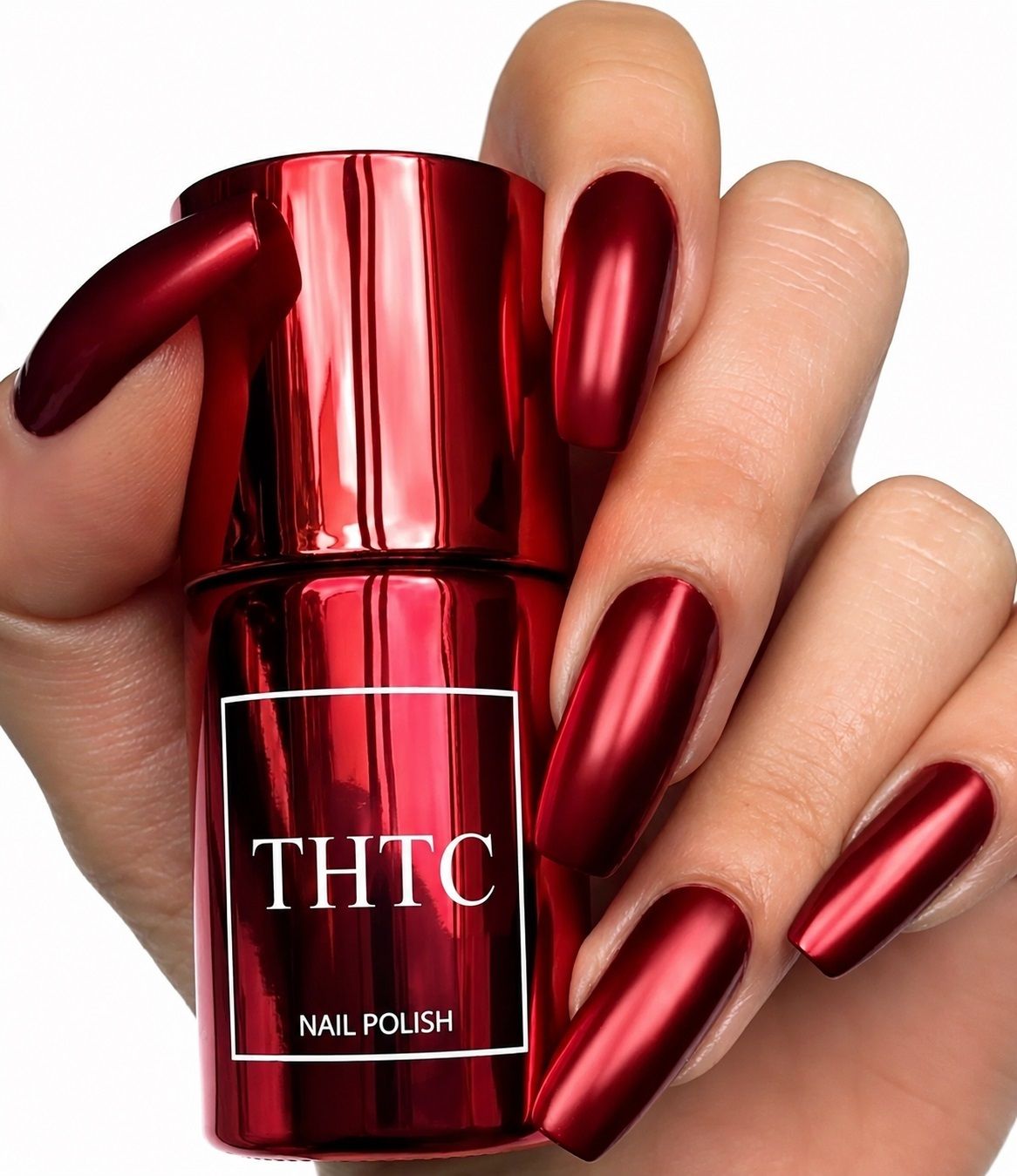 thtc Mirror Effect Chrome Metallic Red Nail Polish red-picture-44
