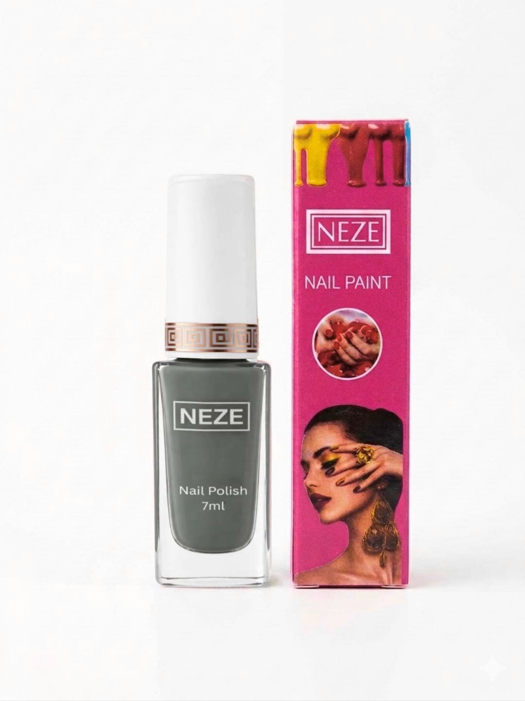neze Nail polish Grey Quick-dry, Long Lasting, Glossy Finish Grey-picture-30