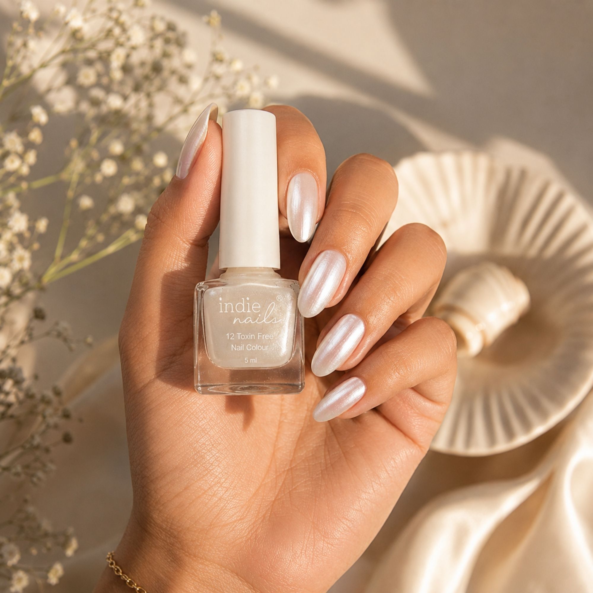 Nail Polish Chrome Glossy White Metallic Nail Polish 12 Toxin Free Quick Dry Chrome Glossy White Metallic Nail Polish-image-29