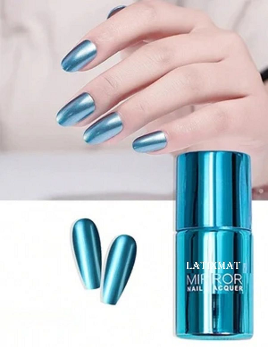 latixmat blue Glossy Metallic Nail Polish Mirror Effect Chrome Nail Art Polish-RED blue-picture-33