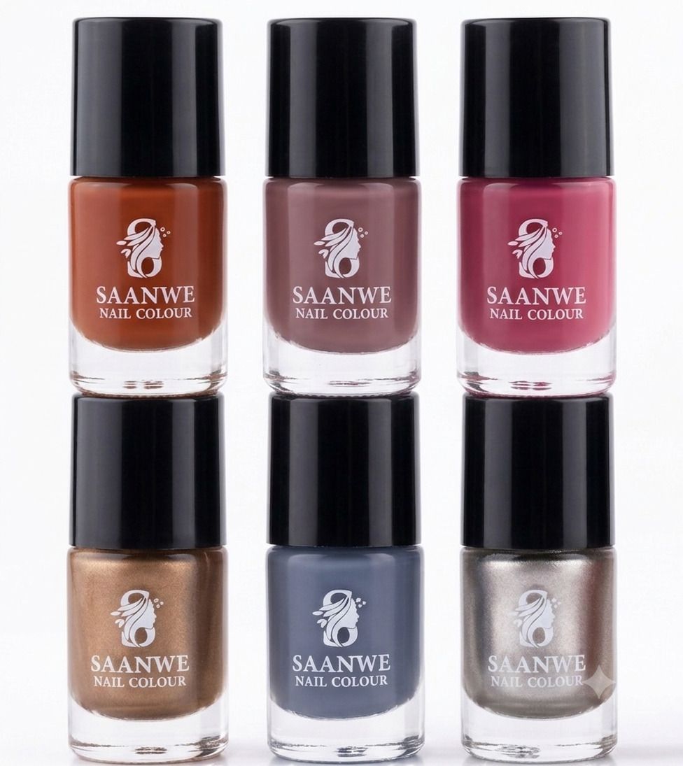 Nourishing Matte Nail Paint – Enriched with Essential Oils pack of 6 Multiple-image-40