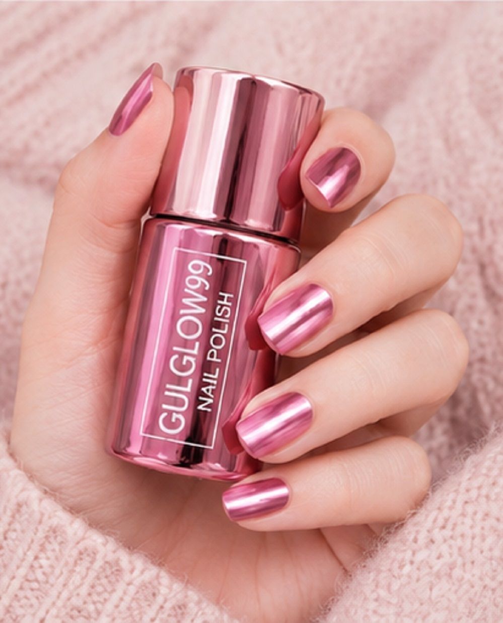 gulglow99 Long wear Formula Application Effect Chrome Nail paint PINK-picture-44