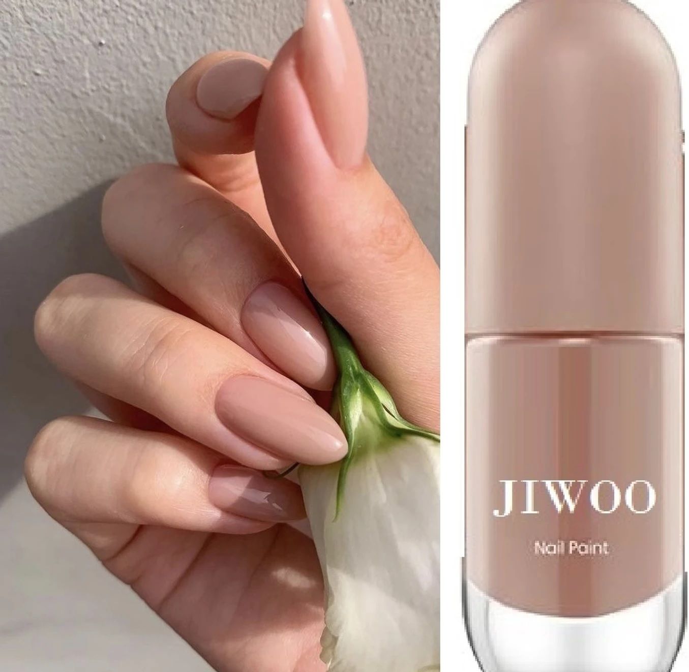 jiwoo New Non-Sticky Quick-Drying Formula Nail paint peach nude-picture-10