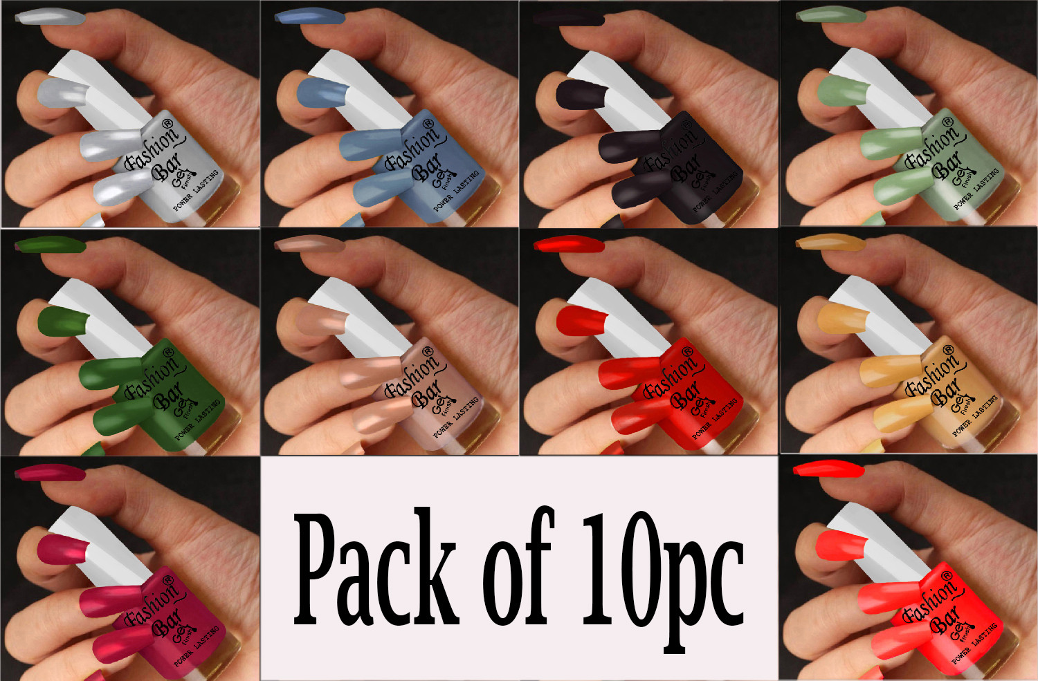 fashion bar Distinctive And Attractive Color Nail Polish Combo Set DJ369 Multicolor image 1
