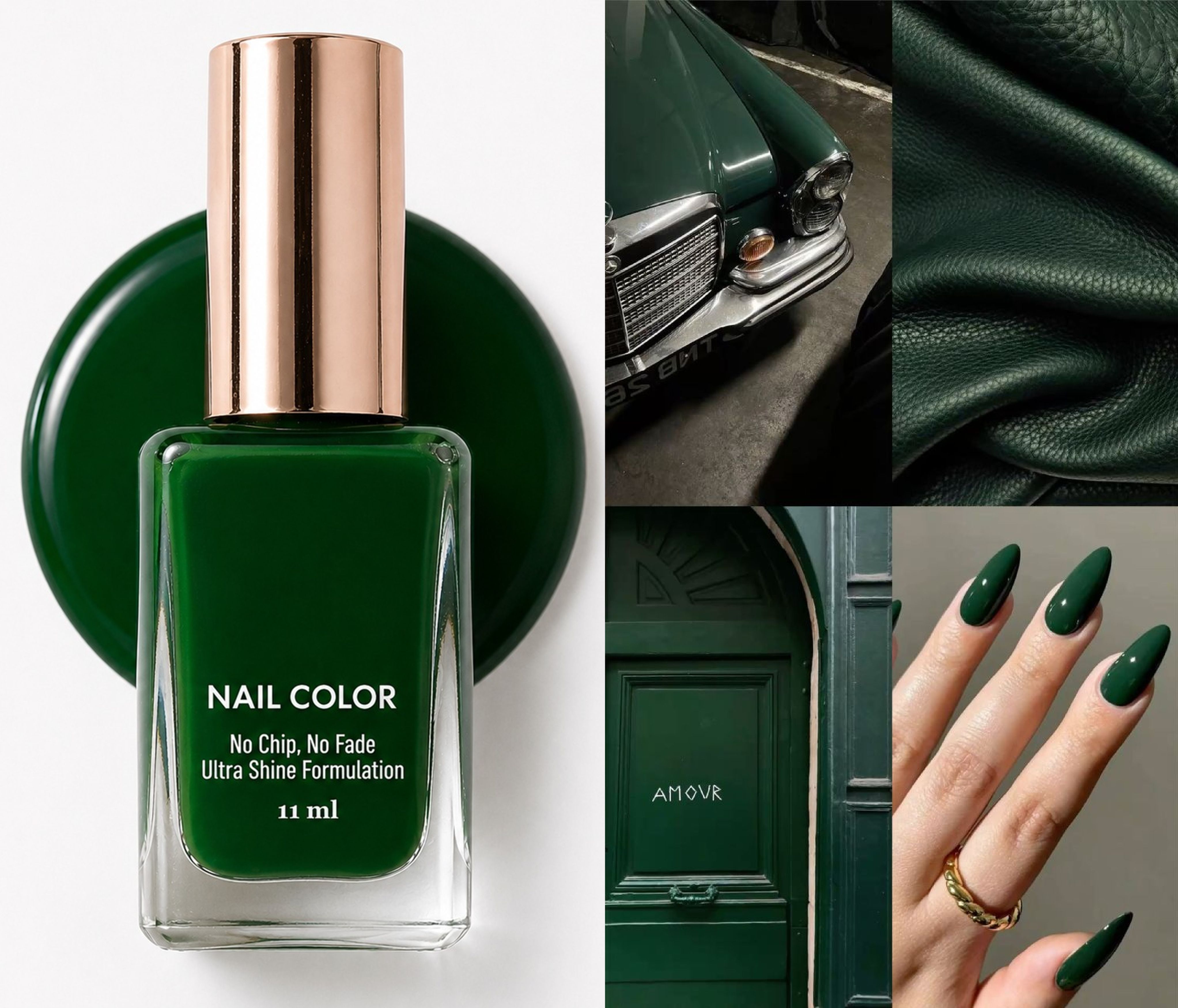 Luxury Forest Green Nail Polish with Intense Shine and Stay Power Dark Green-image-28