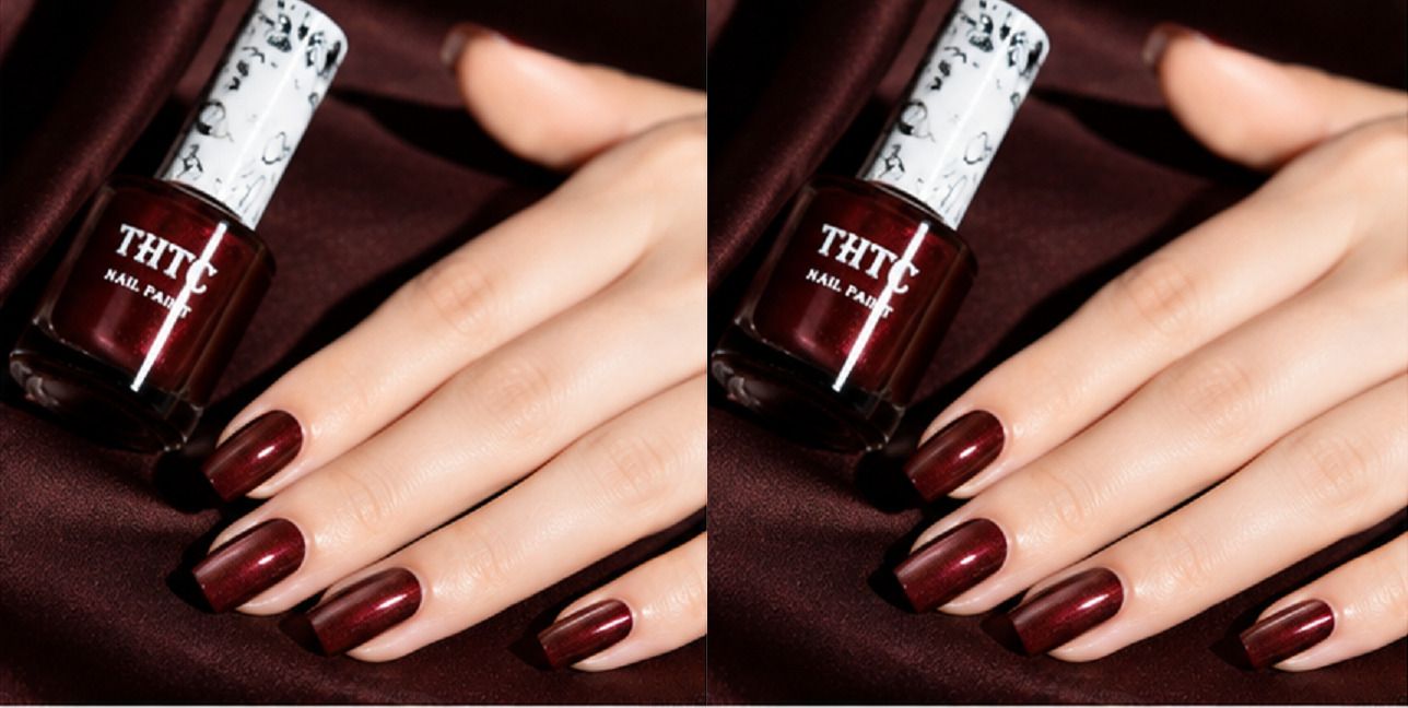 thtc Combo Quick Dry High Shine Color mellic maroon nail paint mellic maroon-picture-7