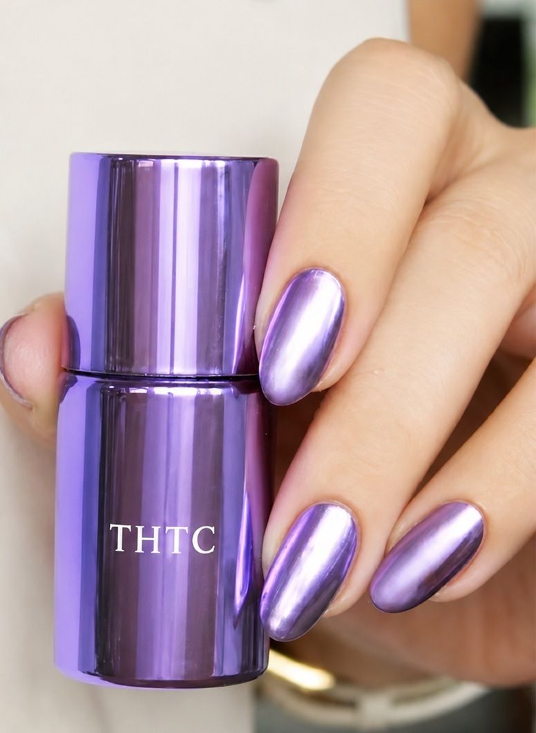 thtc Long Lasting ,Quick Dry & Chip Resistant Mirrror Nailpaint Purple-picture-10