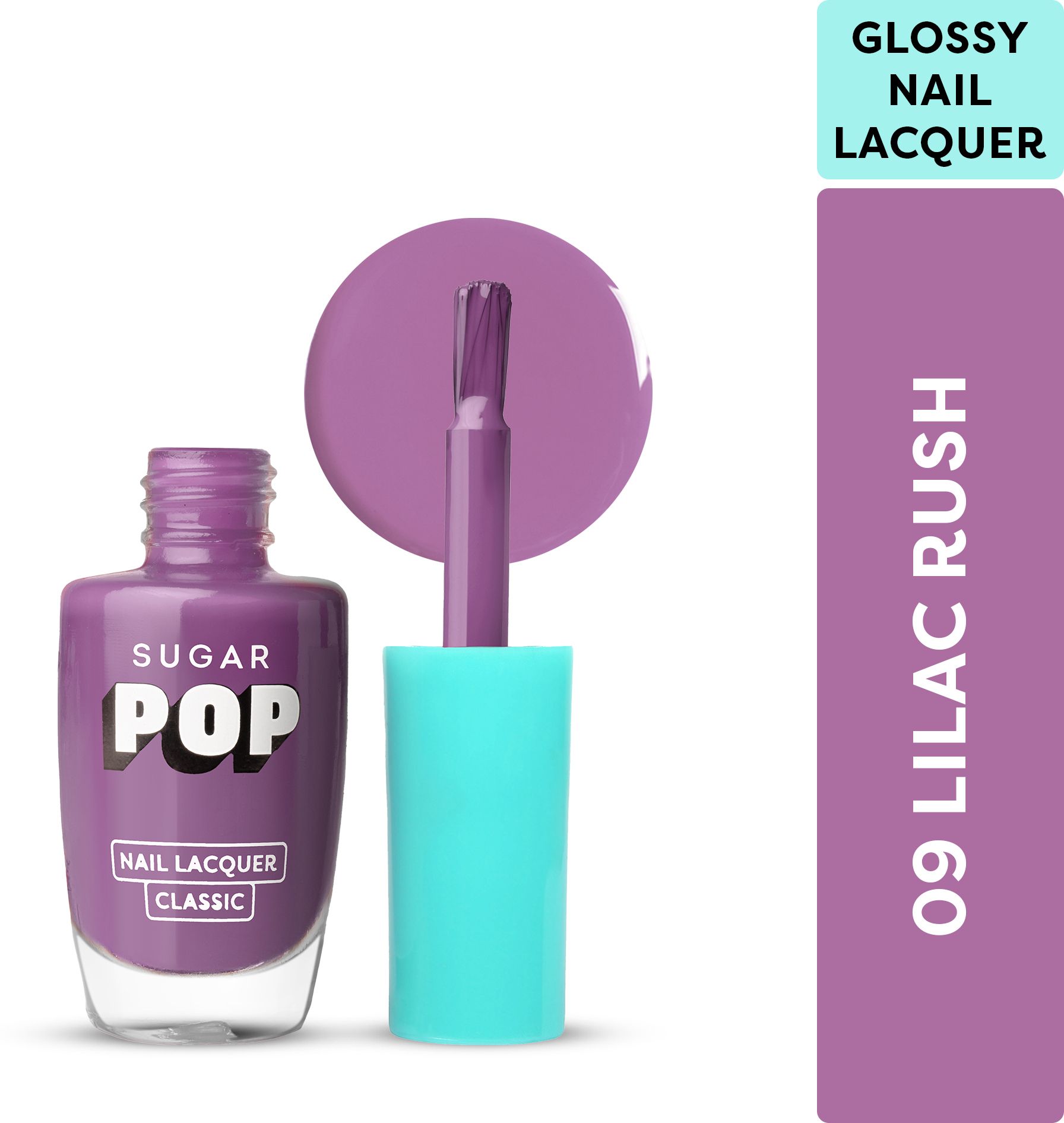 sugar pop Nail Lacquer 09 Lilac Rush | High Shine | Chip Resistant | Quick Drying 09 Lilac Rush-picture-41