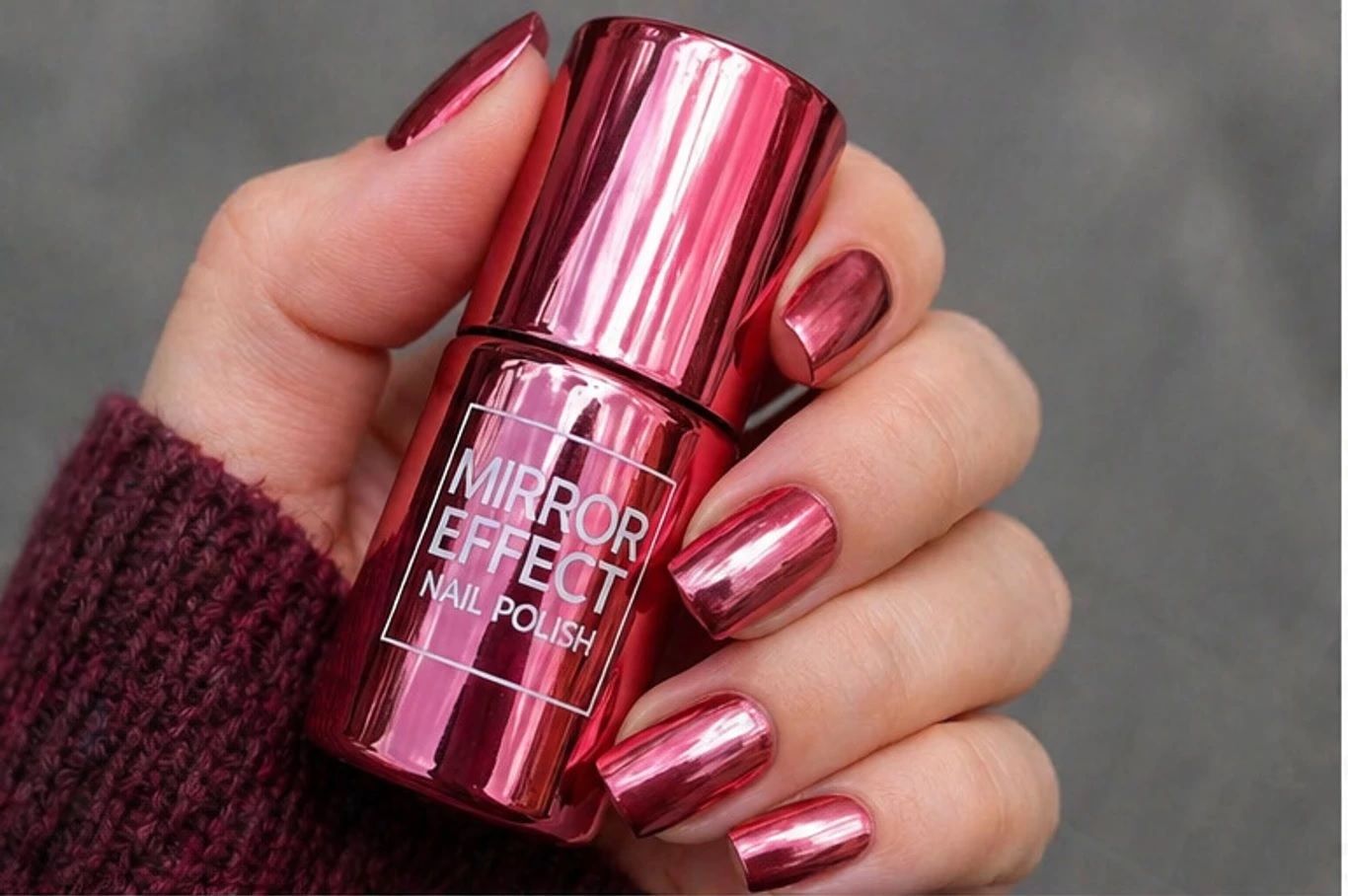 latixmat Glossy Metallic Nail Polish Mirror Effect Chrome Nail Art Polish/rose pink* rose pink-picture-17