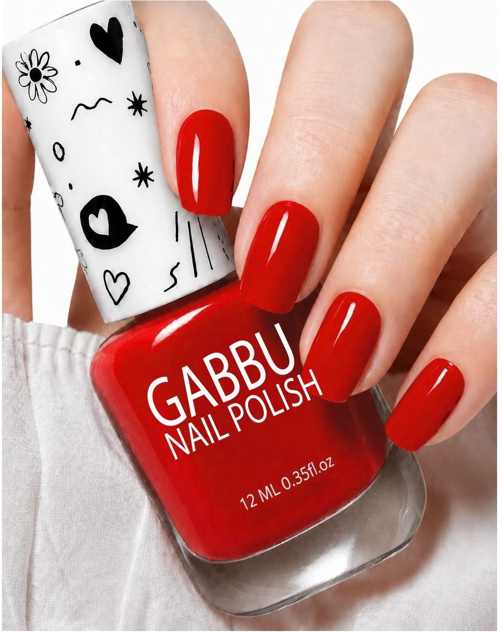 gabbu SUPER STAY GLOSSY FINISH WATER POOF NAIL PAINT SANGRIA RED TAMATO RED-picture-30