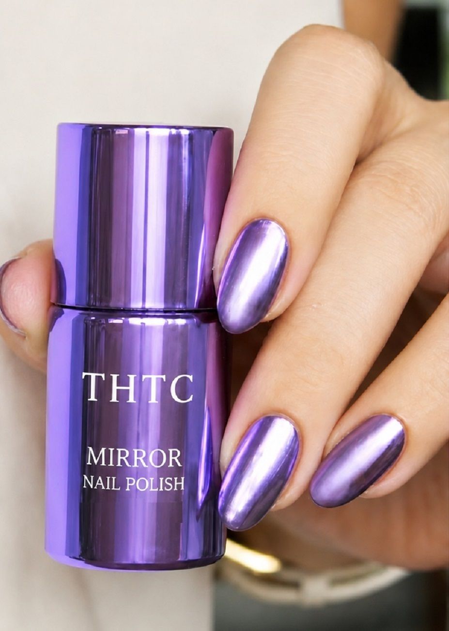 thtc Mirrror Nailpaint Long Lasting ,Quick Dry & Chip Resistant Purple-picture-43