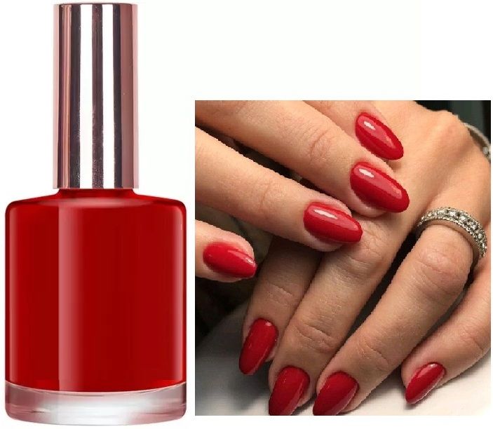 gabbu Nail Paint HD Shine Quick Drying Long Stay Red RED-picture-23