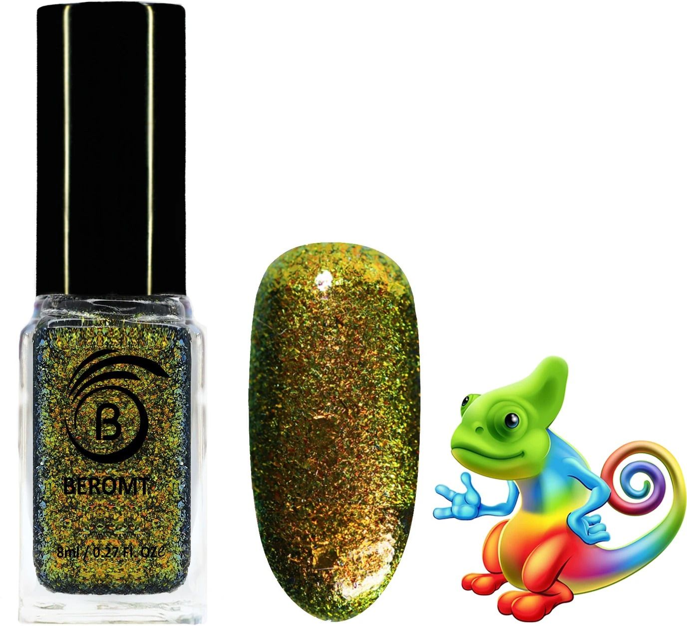 CHROME PRISMATIC NAIL POLISH-6008 Glowing Amber-image-49