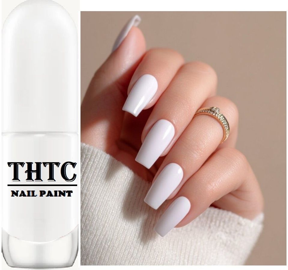 thtc Glossy Nail Paint with Quick Dry Formula – Long Lasting Nail Polish JET BLACK-picture-41