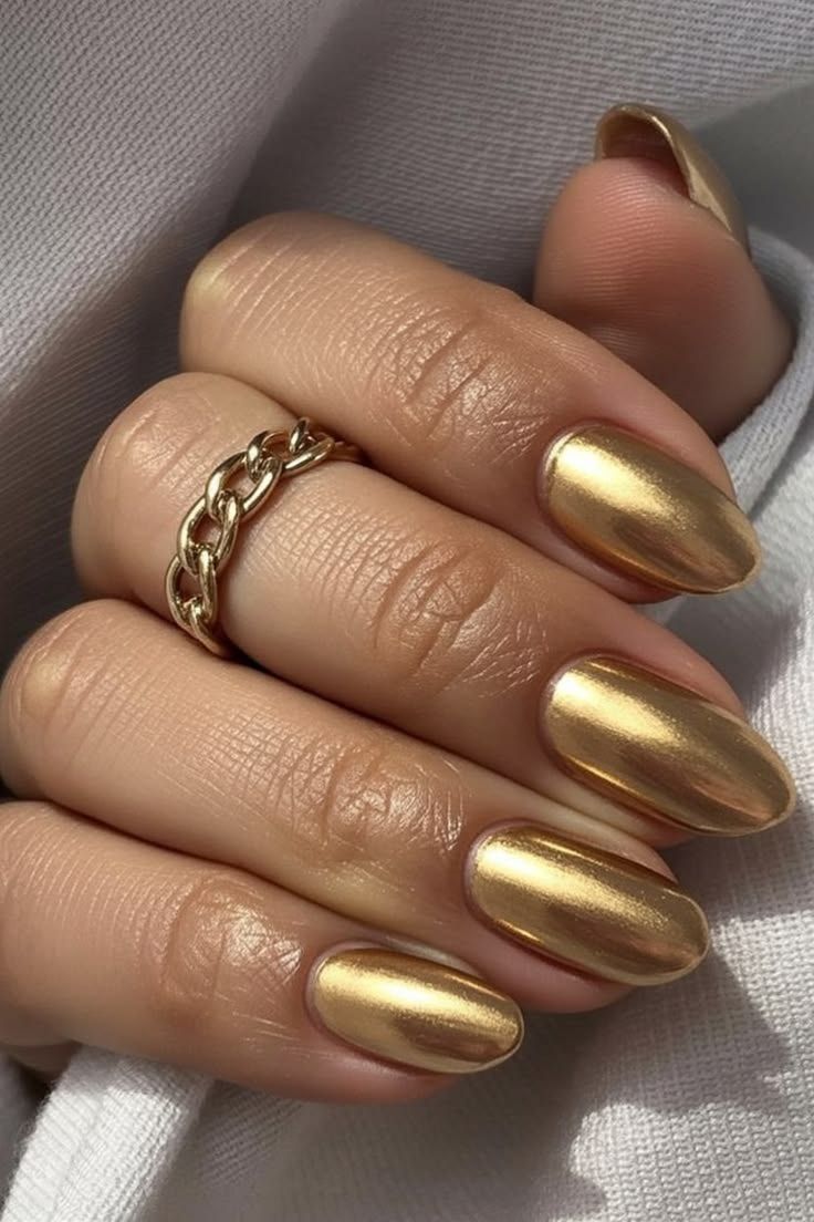 sizllik glitter shimmer Golden Metallic Nail Polish Mirror Shine golden-picture-16