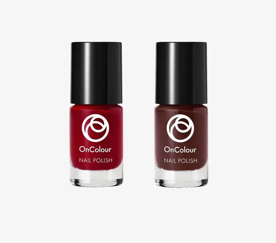 OnColour Nail Polish Combo- Fireplace Red & Magic Mocha Fireplace Red, Magic Mocha-image-36