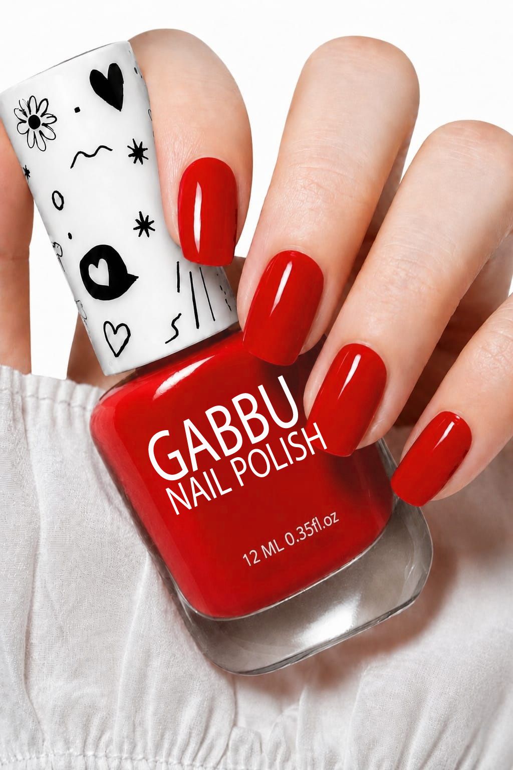 gabbu Nails Nailpaint Nail Paint Long Lasting Chip Resistant Shine TAMATO RED-picture-20