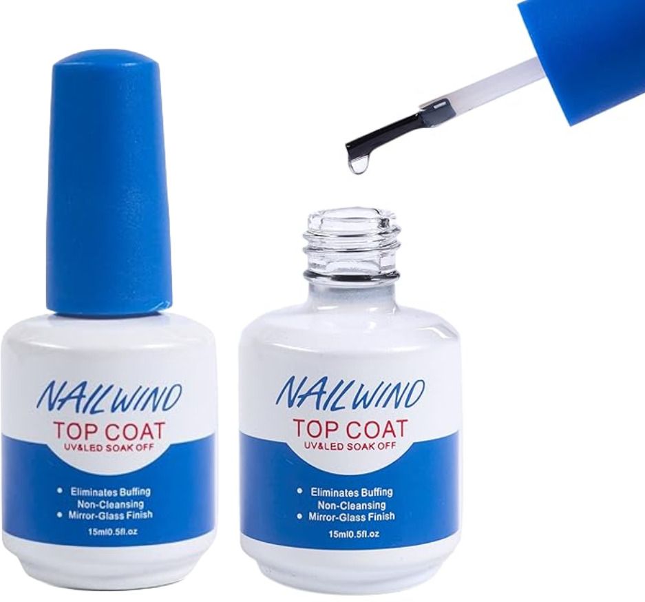nailwind No Wipe Gel Top Coat and Base Coat Shine Finish and Long Lasting UV Gel Nail Art Pack of 2-picture-12