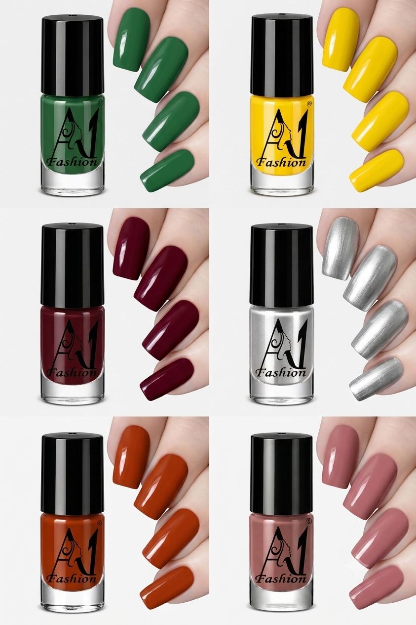 a1fashion Gloss Finish Nail Polish Kit Smooth Application & Rich Pigmentation Multicolor-picture-14