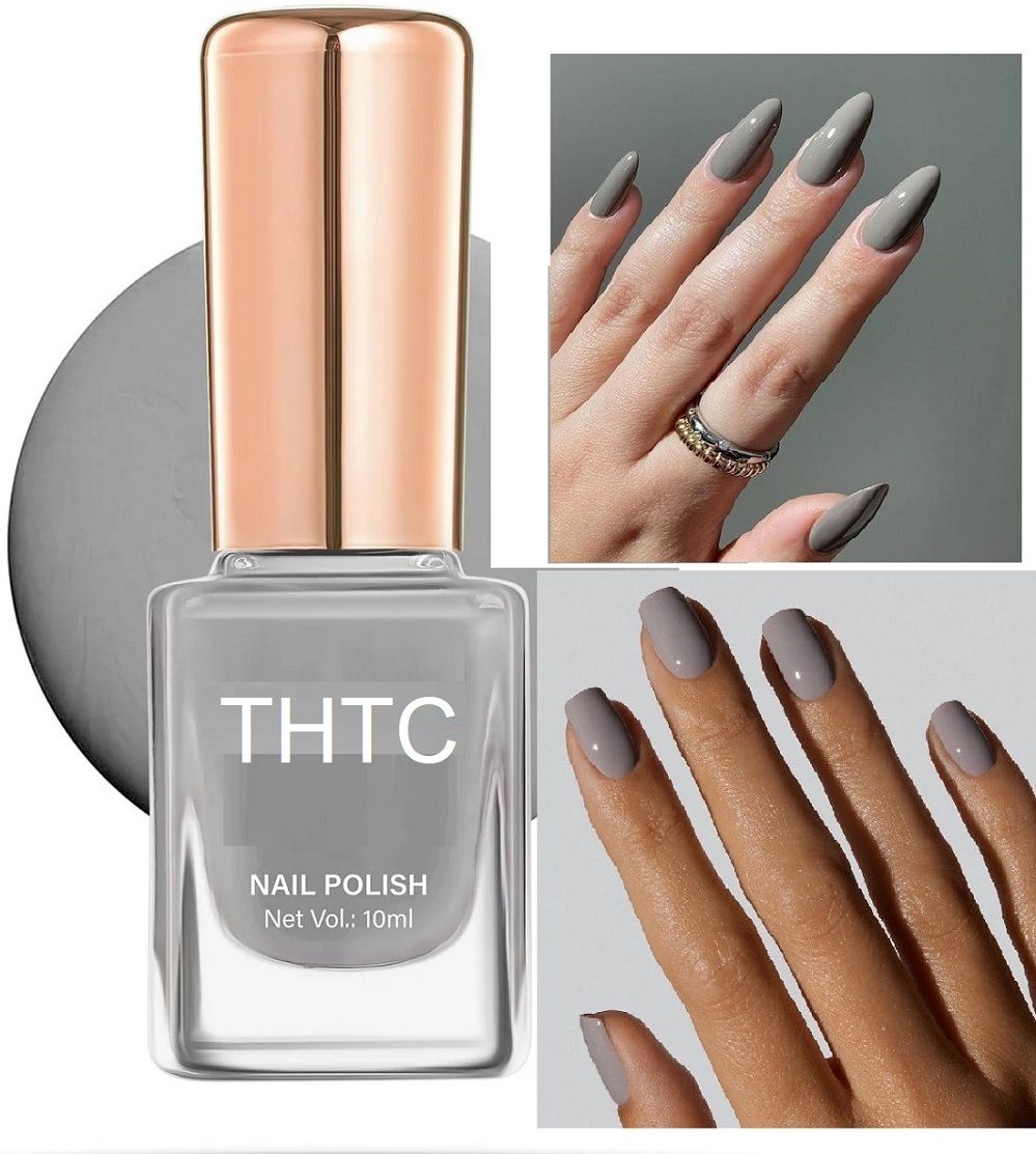 thtc Best Highly Pigmented and Long Lasting Nail Enamel Grey-picture-18