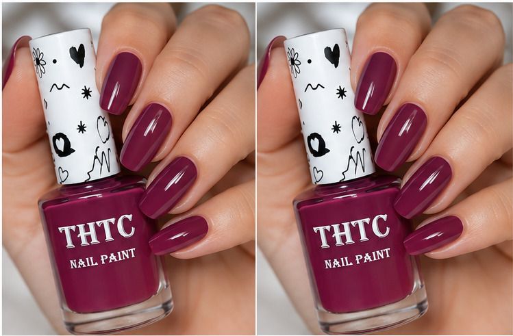 thtc Combo Quick Dry Nail Paint crave pink High Shine Nail Color crave pink-picture-21