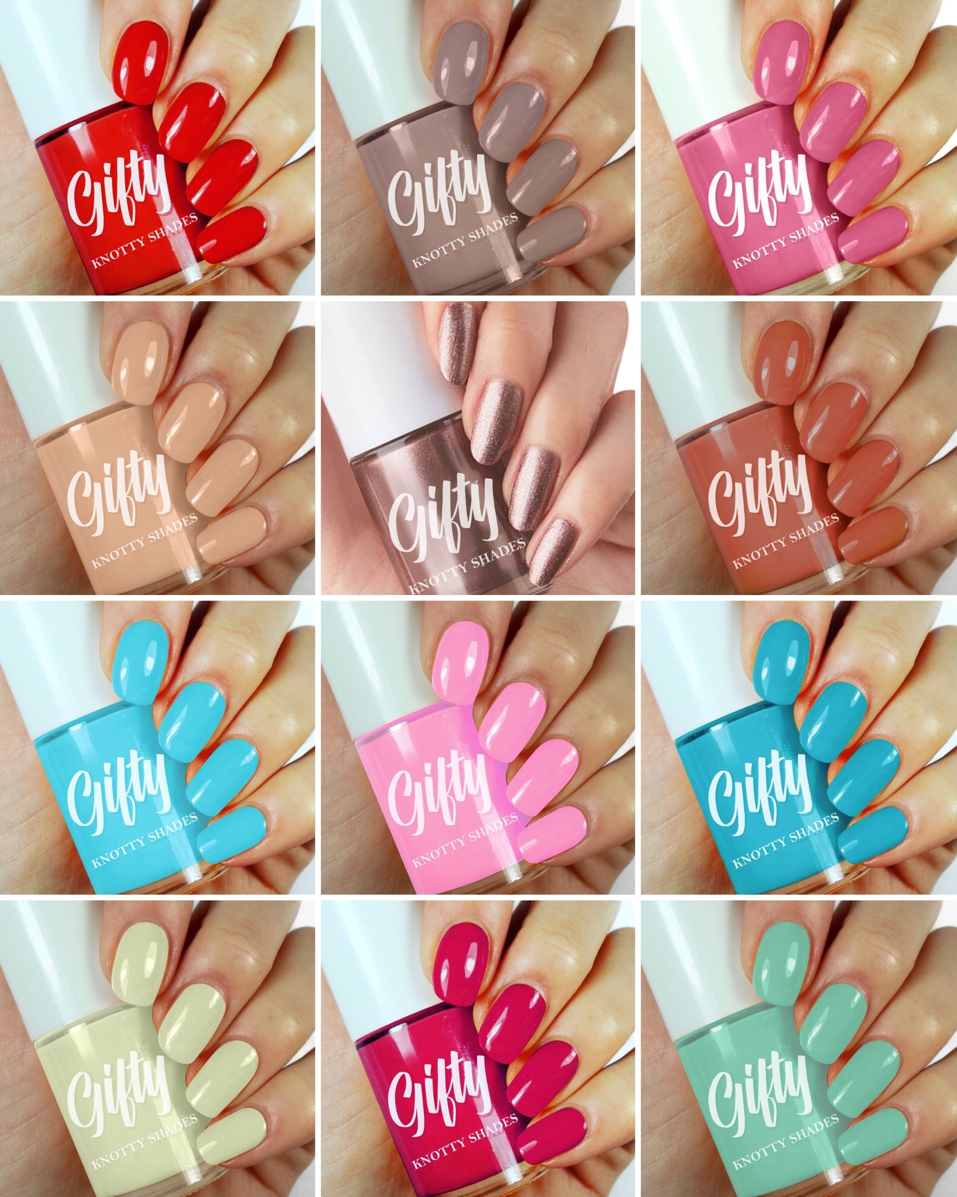 Long Lasting Quick Dry Premium Nail Paint Combo Nude, Baby Pink, Orchid, Cool Breeze, La Cream, Mauve, Gold-image-39