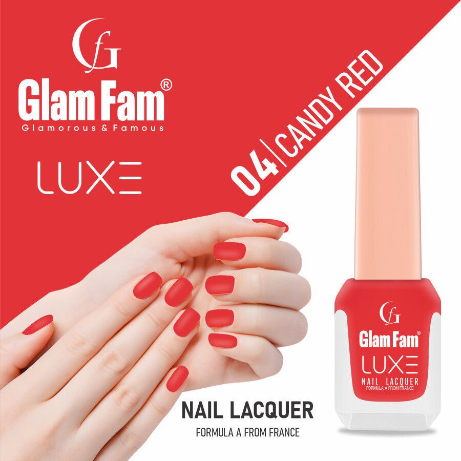 glam fam Luxe Candy Red, French Nail Lacquer-picture-11