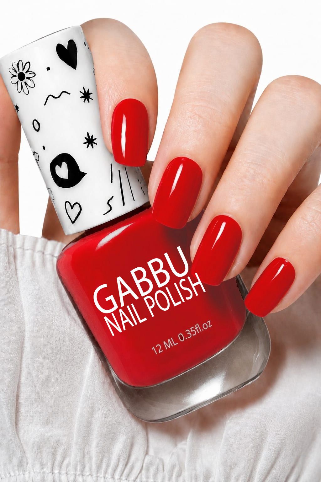 gabbu Red Nail Polish Fast Dry Rich Pigment Salon Finish Nail Color RED-picture-40